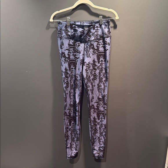 Athletic Works Pants - Athletic Works Purple and Black Patterned Leggings